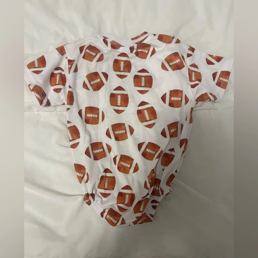 Football Bubble Romper T-Shirt Polyester Onesie Etsy Baby